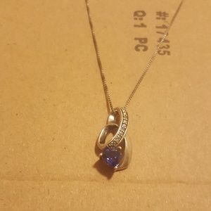 925 silver & sapphire Necklace